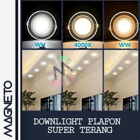 jual lampu led downlight  warna watt tanam plafon super terang ib