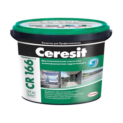 Купить Гидроизоляционная масса двухкомпонентная Ceresit CR 166 ...