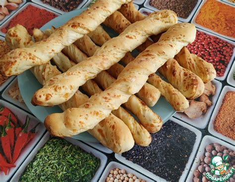 Хлебные палочки с сыром и кунжутом – кулинарный рецепт