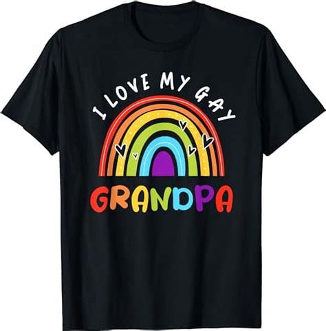 LGBT Gay Men Pride Flag Rainbow Flag I Love My Gay Grandpa T Shirt Walmart