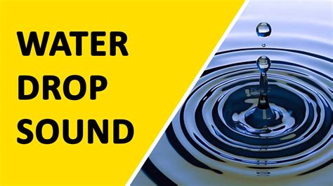 Water Drop Sound Sound Design Youtube