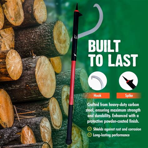 snapklikcom heavy duty log peavey   hook  logs logging