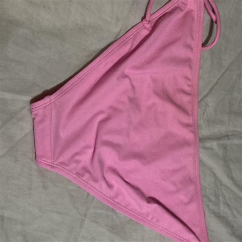 Super Cute Pink Bikini Bottom Ties At The Ends Low Depop