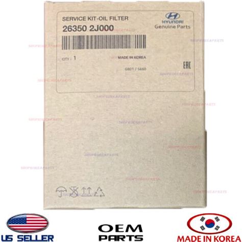Genuine Engine Oil Filter Kit ⭐OEM⭐ HYUNDAI 2.0L *See compatibility ...