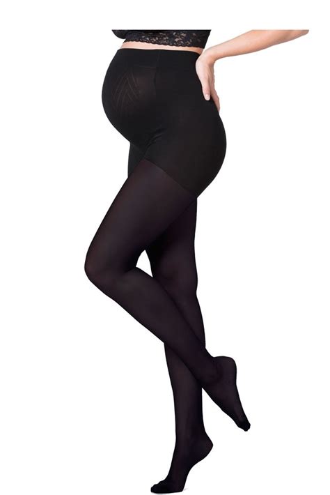 Ingrid And Isabel Opaque Maternity Tights In Black