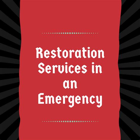 Restoration Services In An Emergency Spangler Restoration