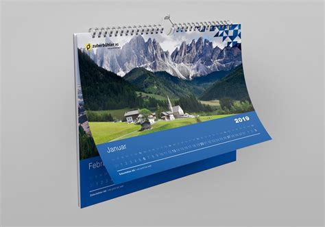 Kalender / Wandkalender individuell gedruckt - Zuberbühler AG