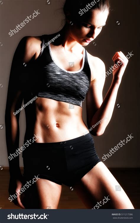 Brunette Sexy Fitness Girl Sport Wear Stock Photo Shutterstock