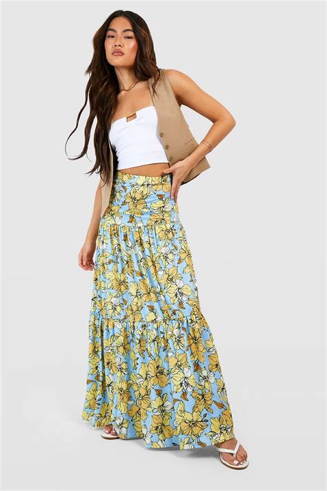 Floral Gypsy Maxi Skirt Boohoo Au