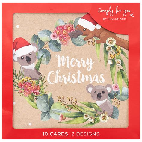 Boxed Square Cards Merry Christmas/Wish 10pk | The Reject Shop