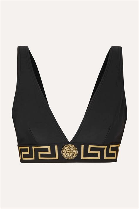Versace Triangle Bikini Top Net A Porter