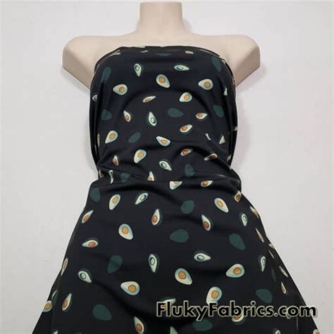 Avocados Galore Nylon Spandex Bikini Swimsuit Swimwear Fabric Fluky Fabrics Online Shop