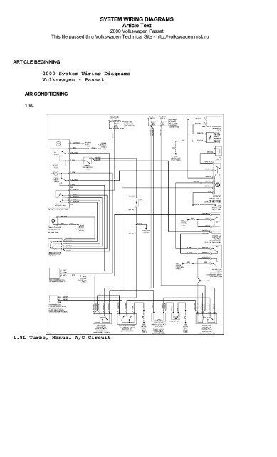 Volkswagen Passat 2000 System Wiring Diagrams - Vems.hu