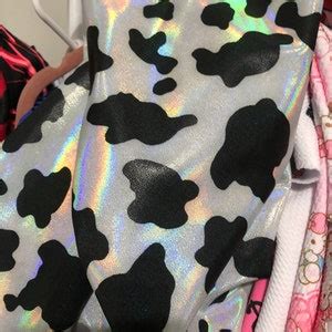 Cow Print Star Bikini Set Exotic Dancewear Pom Pom Stripper Outfits Festival Outfit Etsy