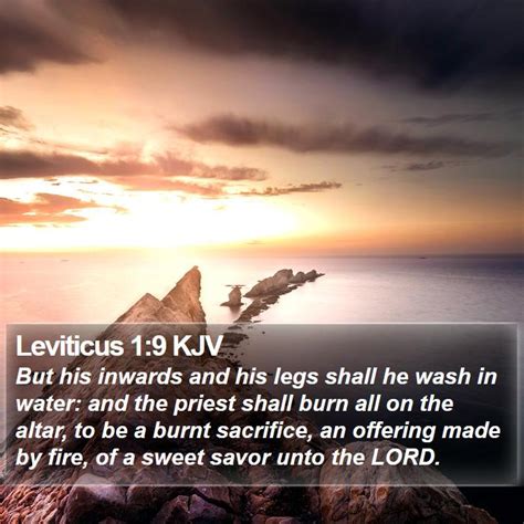 Leviticus Kjv But His Inwards And His Legs Shall He Wash In