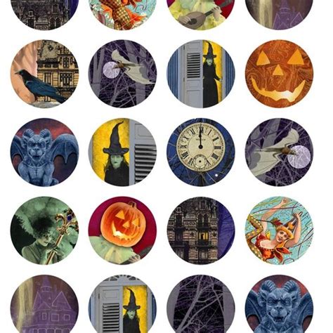 Mephisto Circles Digital Printable Collage Sheet Vintage Etsy