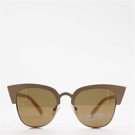 Nude And Gold Sunglasses Etsy