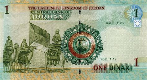 Jordan New Sigdate 2011 1 Dinar Note B229f Confirmed Banknotenews