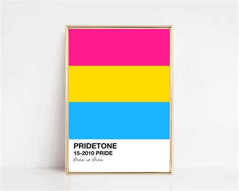 Pansexual Pride Print Gay Pride Decor Pansexual Pride Flag LGBTQ Poster PRIDE Wall Art
