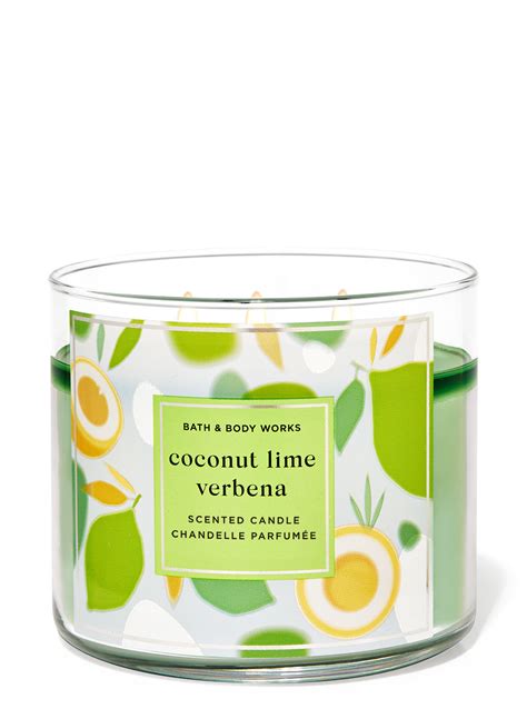 Coconut Lime Verbena 3 Wick Candle Bath And Body Works