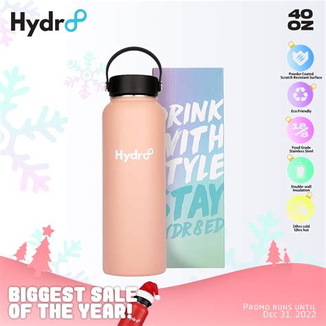Hydr Oz Ml Wide Mouth Insulated Stainless Steel Water Bottle Tumbler Nude Pink