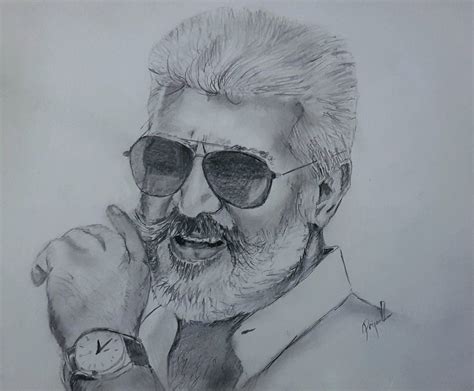 Actor Ajith Sketches Dhoni Wallpapers Drawings