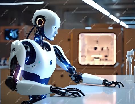 Premium Photo | A robotic scientist discovering a groundbreaking cure