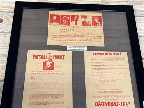 Lot Ww2 Vichy France 1941 Propoganda Leaflets