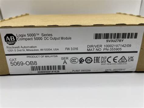 Allen Bradley 5069 OB8 New Factory Sealed AB Compact I O 8 Ch Output