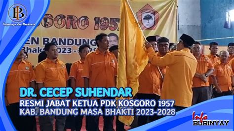 Dr Cecep Suhendar Resmi Jabat Ketua Pdk Kosgoro Kabupaten Bandung