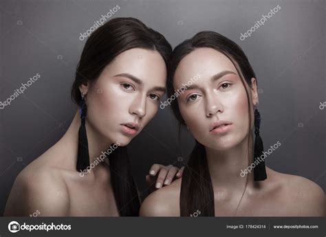 Twin Brunette Women
