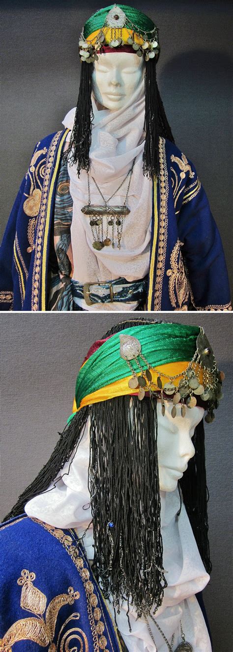 Close Ups Front And Headgear Of A Traditional Festive Costume From The Diyarbakır Area Rural