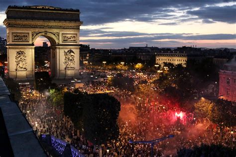 Spectacular scenes of celebration erupt in Paris as France make it to