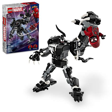 Lego Marvel Venom Mech Armor vs. Miles Morales, Posable Action for Kids ...