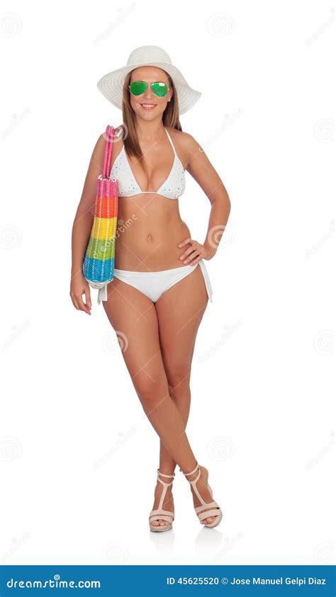 Woman In Bikini With Sunglasses Stock Photo Image Of Healthy Isolated 45625520
