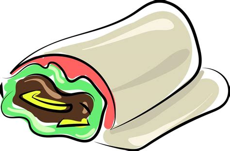 Shawarma drawing, illustration, vector on white background. 13759538 ...