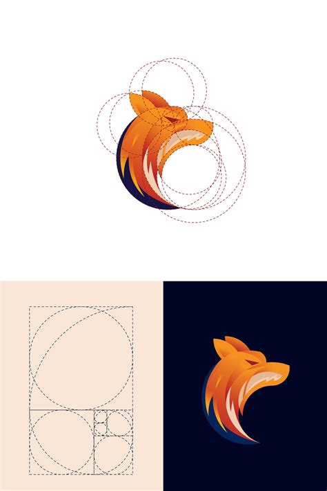 Fox Logo Design According Golden Ratio Grid Video Tutorial Artofit