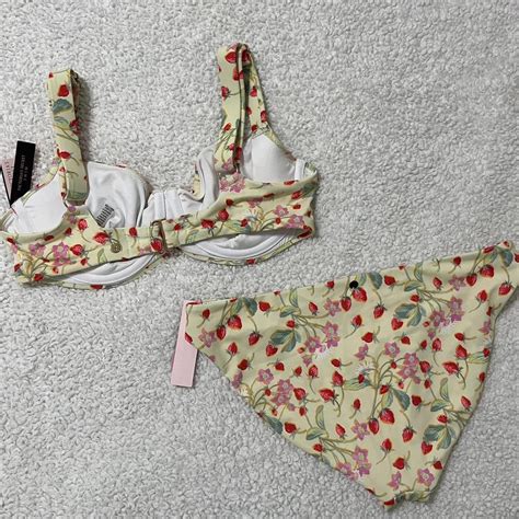 Victorias Secret Strawberry Bikini Top Size Depop