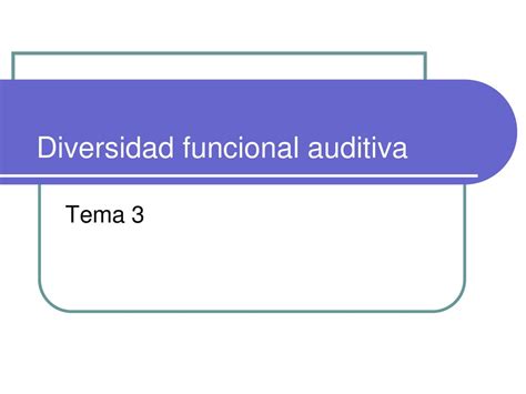 Diversidad Funcional Auditiva Ppt Descargar