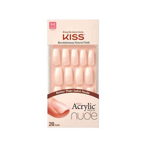Kiss Salon Acrylic Nude French Nails Ea Walmart