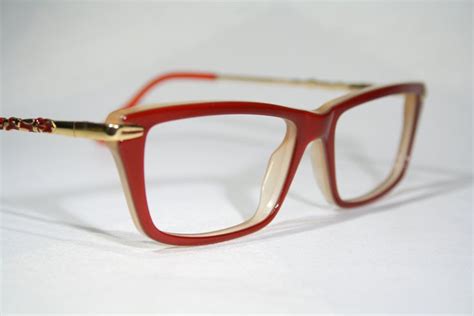 Womens Candy Red And Gold Italian Roccobarocco Feminine Etsy Eyeglasses Frames For Women