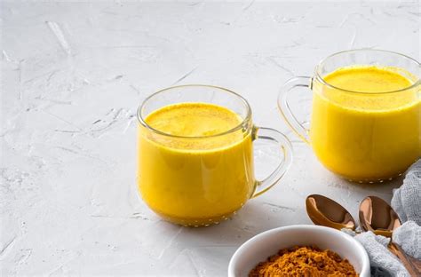 Premium Photo | Turmeric golden milk. vegan milk.