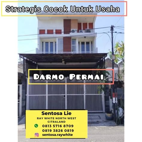 Dijual Ruko Jalan Darmo Permai Selatan Surabaya Barat Lantai