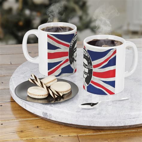 Sex Pistols Queen Poster Mug Punk Rock Coffee Cup Iconic Union Jack Mug Perfect Gift For Sex
