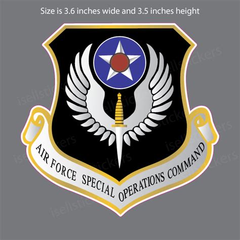 Air Force Special Operations Command Military Bumper Sticker Window