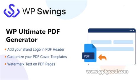 WP Ultimate PDF Generator Pro WordPress Plugin - GPL Good