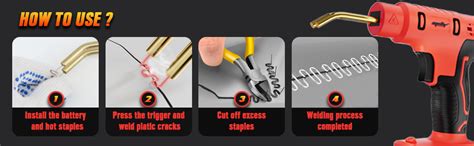 Plastic Welder Cordless Hot Stapler Gun Compatible With Milwaukee V Battery Fast Heating