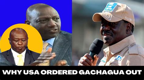 TENSION IN RUTO S CAMP AS DETAILS OF USA ORDER TO CHASE GACHAGUA FROM