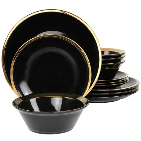 Everly Quinn 12 Piece Ceramic Dinnerware Set Service For 4 Wayfair