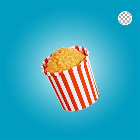 Premium Psd Popcorn 3d Illustration